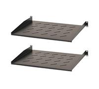 Aeons 1U Universal Server Rack Shelf Vented Rackmount Cantilever Shelf 14" Deep, for 19” IT Network Rack Cabinet Enclosure - Fixed Server Rack Cabinet Shelf 2-Pack