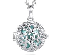 AEONSLOVE Harmony Ball Necklace Tree of Life Angel Chime Caller Necklace, Balls 18MM Llamador De Angeles Bola Necklace Pregnancy Gifts - 30 & 45 Chains, Copper, No Gemstone