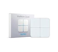 Aeotec ZW130-C WallMote Quad, Z-Wave Plus wireless wall switch, 4 button, 16 scene remote control, White, 3.02x3.02x0.37 in
