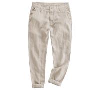 AeoTeokey Mens Linen Pants Casual Summer Beach Trousers Lightweight Pants Cotton Long (Beige, 34W x 30L)
