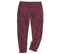 AeoTeokey Mens Linen Pants Casual Summer Beach Trousers Lightweight Pants Cotton Long (Burgundy, 38W x 34L)
