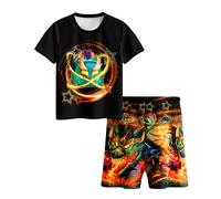 Aepotumn Blox Fruit Pyjamas for Boys Long Sleeve Pjs Tops and Pants 2 Piece Sleepwear Pajama Set 5-12 Years Black