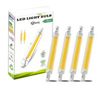 AEPOYU 4PCS R7S dimmable LED Light Bulb, 5W/78mm 220V Dimmable, COB LED R7S Lamp Base Floodlight Linear Light, 360°Beam Angle, Natural White, 4000K, 500LM [Energy Class A+].