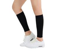 aepra Calf Compression Sleeves for Women and Men- Shin Support for Running & Training - 1 Pair Night Black