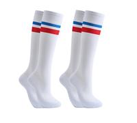 aepra Compression Socks for Women & Men, Breathable Knee High for Running, Hiking, Flying, Anti-Blister Support (2 Pairs, Cloud White, L)