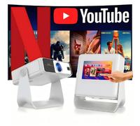 【Aepuosem portable Touch Screen Smart projector】Supports 4K, 800 ANSI Lumens Auto Focus and Keystone Correction 3D DolbyAudio, WiFi 6 for office/home theater/gathering place