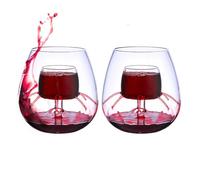 Aerated Wine Glass, Wine Decanter Glass, Aeration Fountain Glasses Set | Wine Glass with Built-in Blower Set for Red Wine, Tea, Coffee, Juice, Fruit Tea