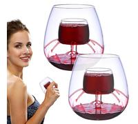 Aerating Wine Glass Accessories - Decanter Glass with Insufflator, Stylish Glass Design | Aroma Maintenance for Red Wine, Multifunctional Enjoyment Glass for Tea, Coffee, Juice, Fruit Tea