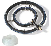 Aerator Pond Aerator Ring 2-in-1, Stainless Steel 304, Diameter 8 mm + 5 m | Even oxygen distribution through ring nozzle, high stability. Durable and maintenance free for clear pond