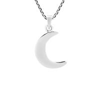 AeraVida Dancing in the Moonlight .925 Sterling Silver Crescent Moon Pendant Necklace | Minimalist Sterling Silver Necklace for Women | Chic Long Necklaces for Women