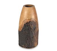AeraVida Eco-Chic Natural Bark Decorative Mango Tree Wood Classic Flower Vase | Mango Tree Wood Flower Vase| Handmade Home Office Table Vase| Decorative for Living Room