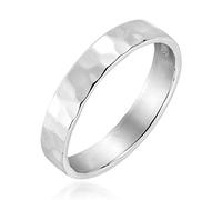 AeraVida Handcrafted Hammer Marks Textured Band Sterling Silver Ring | Chic Band Ring for Women | Adorable Gift for Daughter | Anniversary Jewelry Gift (10)