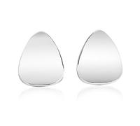 AeraVida Modern Curvy Teardrop .925 Sterling Silver Stud Earrings | Tiny Sterling Silver Stud Earring for women | Teardrop Stud Earrings