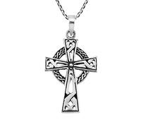 AeraVida Vintage Celtic Triquetra Knot Cross Ancient Charm .925 Sterling Silver Necklace | Sterling Silver Necklace Jewelry Gifts