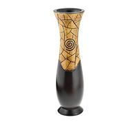 AeraVida Vintage Spiral Celtic Mango Tree Wood Flower Vase