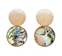 AeraVida Vintage Textured Bohemian Round Gold-Plated over Brass Post Drop Bali Earrings | Elegant Sterling Silver Stud Earring for women | Round Stud Earrings