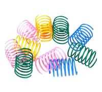 Aerensic 10/20/30Pcs Cat Coil Spiral Springs Toy Kitten Toy Plastic Coil Spiral Springs Pet Toy For All Cats Pet Products(30Pcs Random Color)