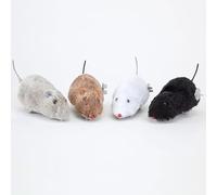 Aerensic 1PC Mouse Toys Cat Play Prank Rat Teaser Toy Scary Trick Running Plush Mouse Pet Interaction Toys For Pets Cats Gift