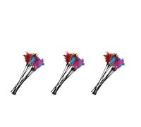 Aerensic 5pcs-15pcs Cat Toys Feather Wand Kitten Cat Teaser Feather Interactive Stick Toy Wire Chaser Wand Toy Random Color(5)