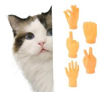 Aerensic Cat Interactive Funny Gesture Toys Simulation Little Hands Tease Kitten Props Pet Halloween Cosplay Tools Accessories(Erect middle finger)