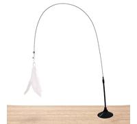 Aerensic Interactive Cat Toy Funny Cat Stick Toy Playing Teaser Wand With Suction Cup Simulation Feather With Bell Self-hi Toys(A5(ordinary))