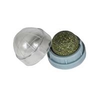 Aerensic Natural Catnip Cat Wall Stick-on Ball Toy Scratchers Treats Healthy Removes Balls To Promote Digestion Cat Grass Snack(1PC Grey)