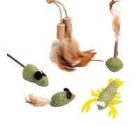 Aerensic Pet Catnip Toys Edible Catnip Ball Healthy Cat Mint Cats Home Chasing Game Toy Products Clean Teeth The Stomach Catmint(Style E)