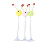 Aerensic Random Color Cat Feather Spring Ball Toy With Suction Cup Interactive Cat Teaser Wand Cat Toy Cat Scratcher Toy Supplies(12)