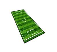 AEREY Football Rug 60 x 100 cm Runner Hallway Children's Room Game Football Abstract Pattern for Children's Room with Football Design