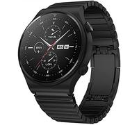 Aergood 22mm Titanium Alloy Strap,Compatible with Samsung Galaxy Watch 46mm/Watch 3 45mm/Gear S3,22mm Metal Band,for Huawei Watch 3/3 pro/ GT2 Pro 46mm/GT2e 46mm/Ticwatch Pro 3 - Black