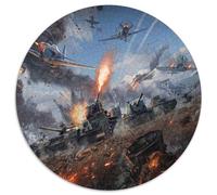 Aerial Battle Military Scene 1000 Piece Jigsaw Puzzle Paper for Adults Night View Puzzle Game for Family Stress Relief Home Decoration Gift 1000pcs (67.5x67.5cm)