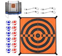 Aerial Dart Set | Plush PP 72x72cm Soft Target Board Elastic Rope Light Port Kit | Indoor Outdoor Backyard Party Training Game | Garden Wall Birthday Competition Exercise Family Play