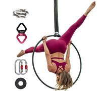 Aerial Hoop, Circus Fitness Equipment for Dance Performance, Single Point Pilates Ring, Customizable Support, Versatile Gymnastic Accessory, 90CM Diameter