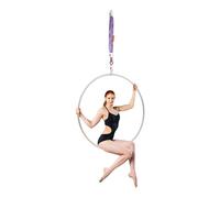 Aerial Hoop Set, Professional Aerial Lyra Hoop, 95cm Stainless Steel Single Point Aerial Hoop Equipment, for Home Gym, Circus Training, Air Yoga, Gift for Fitness Sports Lover