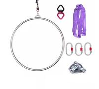Aerial Lyra Hoop,Aerial Hoop Set 80/85/90/95/100cm Aerial Lyra Hoop Fully Strength Tested 300 kg /660 lbs Single Ponit Aerial Dance Circus Ring for Yoga Acrobatics Gymnastics,95cm