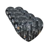 Aerial Night of View Hong Kong Car Air Fresheners Cards 4 Pcs Hanging Fragrance Scented Cards Long-Lasting Car Aromatherapy Tablets for Wardrobe Bathroom Car Interior Mirror Pendant Gifts