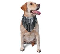 Aerial Night of View Hong Kong Dog Bandana Pet Scarf Accessories for Small Medium Dogs Cats Photo Prop, Triangle Pet Bandanas Adjustable Puppy Bib Washable Dog Kerchief Puppy Neckerchief