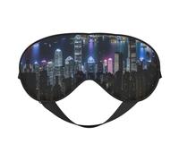 Aerial Night of View Hong Kong Print Functionality Eye Mask Sleep Lightweight Travel Yoga Camping Outdoors Relaxation