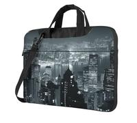 Aerial Night Of View Hong Kong Printed Waterproof Laptop Case Ultra-Thin Portable One-Shoulder Laptop Bag 600d Oxford 13in/14in/15.6in