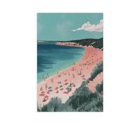 Aerial Ocean View Canvas Poster Wall Art Decor Print Picture Paintings for Living Room Bedroom Decoration 08x12inch(20x30cm)