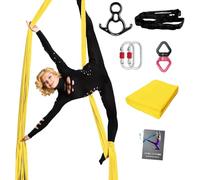 Aerial Silks Kit for Aerial Yoga and Acrobatics - Durable 40D Nylon Fabric Hammock - Available in 9, 15, and 20 Yards for All Experience Levels