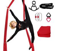Aerial Silks Kit for Aerial Yoga and Acrobatics - Durable 40D Nylon Fabric Hammock - Available in 9, 15, and 20 Yards for All Experience Levels