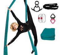 Aerial Silks Kit for Aerial Yoga and Acrobatics - Durable 40D Nylon Fabric Hammock - Available in 9, 15, and 20 Yards for All Experience Levels