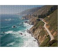 Aerial View Highway Big Sur California Funny Jigsaw Perfect for Brain Puzzle Lovers Vibrant Illustrations and Quality Piece Great Gift Idea Wooden Puzzles_300pcs