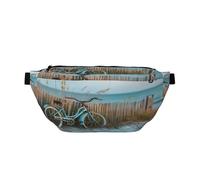 Aerial View of A Tropical Beach Fanny Pack for Women Man,Shoreline Waist Belt Bag Crossbody for Sports Travel Hiking Running Jogging