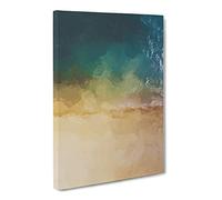 Aerial View Of Brighton Beach Canvas Print | Gallery Wrapped 30mm Frame Wall Art | 30x20 inches | Ready to Hang | Abstract Seascape Picture | Living Room Bedroom Lounge Office