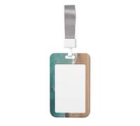 Aerial View of The Beach Card Badge Holder. Durable Abs Material, Clear Id Display, Suitable for Office, Event, Meeting, Easy Identification.