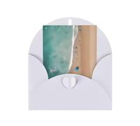 Aerial View Of The Beach Greeting Card, 4x6 Inch With Envelope, &Suitable For Birthdays, Weddings, And Business Events.
