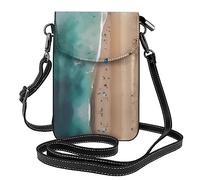 Aerial view of the beach Printed Women's Crossbody Phone Bag - Perfect for Travel and Shopping