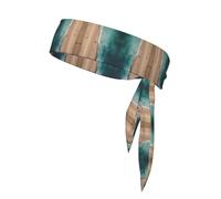 Aerial view of the beach Sports Head Tie.Sweat Absorbing Polyester Bandana for Running, Yoga & Gym, Adjustable Unisex Head Wrap